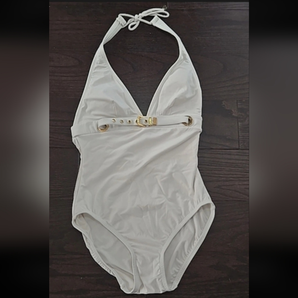 Michael Kors Ivory One Piece with Gold Buckle Like New